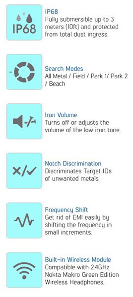 Features of  Nokta Makro Simplex